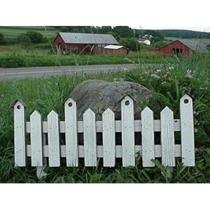 Amish Country Handcrafted Barn Wood Small Picket Fence w/ Bird Houses on Top. Handcrafted From Recycled Barn Wood in Excess of 100 Years Old. Display This Small Picket Fence with Bird House and Experience an Extraordinary Link to History. Measures 12" X 31 1/2" Absolutely Beautiful in a Flower Garden.
