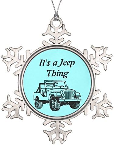 Follies Christmas It's a Jeep Thing Snowflake Pewter Christmas Ornament