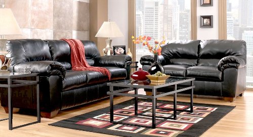 Black Sofa and Loveseat Set