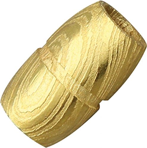 Grindworx Damascus Steel Bead, Grooved Barrel, Gold