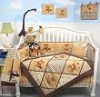 SoHo Classic American Teddy Bear Baby Crib Bedding Set 10 Pieces