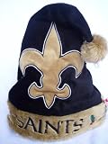 RARE BLACK New Orleans Saints Holiday Christmas Santa Hat