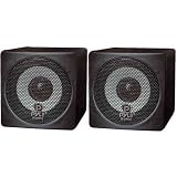 Pyle Home PCB3BK 3-Inch 100-Watt Mini Cube Bookshelf Speakers - Pair (Black)