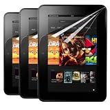 Skque 3 Packs Clear Screen Protector Film Guards for Amazon Kindle Fire HD 7-Inch Touch Screen Tablet