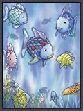 Rainbow Fish to the Rescue Framed Canvas Art by Marcus Pfister,10.1 in. x 13.3 in. Framed