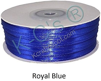 1/8" Satin Ribbon Double Faced 100 Yards Spool 100% Polyester - Royal Blue