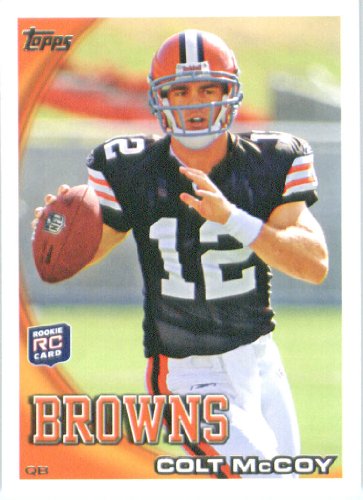 2010 Topps NFL Football Card # 194 Colt McCoy RC - Cleveland Browns ( Rookie Card) NFL Trading Card in a Protective ScrewDown Case!