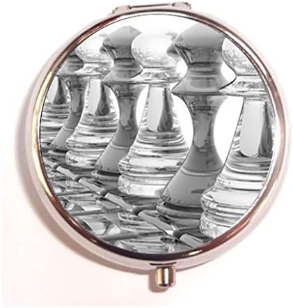 3D Chess Pieces Glass Transparent DIY Traveling Camping Outdoor fashion custom Pill Storage Case Box Organizer