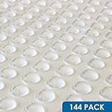 Rok Hardware 144 Pack Round Small Clear Soft Close Cabinet & Furniture Bumpers 9.5mm Diameter x 3.8mm - Made in USA - SCB03-144