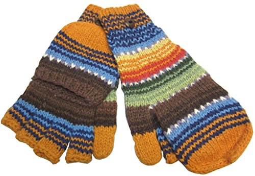 Alpaca Wool Texting Fingerless Hooded Gloves Mittens Gr8 4 iPhone