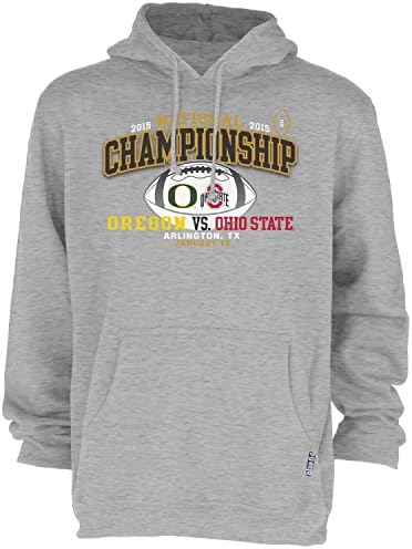 National Championship Dueling Oregon Ducks vs. Ohio State Buckeyes Grey Classic Hoody (large)