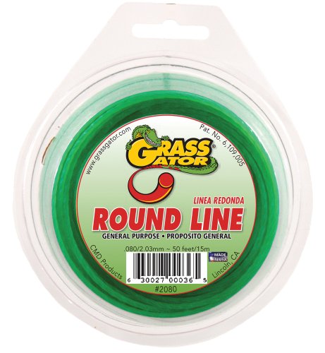 Grass Gator 2080 50-Foot-by-.08-Inch Round Trimmer Line