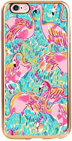 Cute Bird,Pink Flamingos iPhone 6 6s Plus Case, Customized TPU Electroplated Rose Gold iPhone 6 6s Plus 5.5 Inch Case