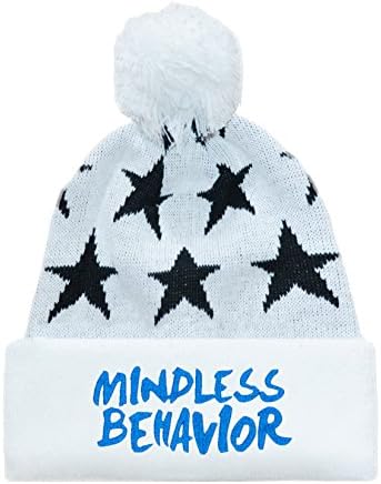 Mindless Behavior PomPom Beanie (White/Black)