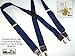 Hold-Up Suspender Company Casual Series Ocean Blue XG Suspenders for Men In the Traditional X-Back Style with USA Patented No-Slip Clips