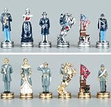 Pewter Civil War Chess Set, King:3-1/4