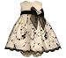 Bonnie Jean - Bonnie Baby Infant Girls 2-Piece 12M-24M IVORY BLACK FLORAL EMBROIDERED ORGANZA Special Occasion Flower Girl Wedding Birthday Party Dress