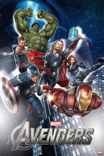 Empire 524409 The Avengers - Group - Cartoon Comic Poster - Druck Hulk Spider Man Captain  Preisvergleich