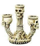 Ossuary Skeleton Triple Votive / Candle Holder - Skull Candleholder