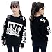 Urparcel Womens Sweatshirt Top Letter Print Hoodies Blouse Long Sleeve Sweats