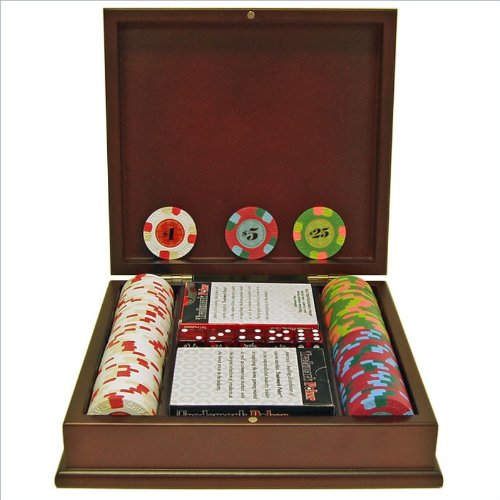 Paulson Tophat & Cane 100 Clay Poker Chips with Wooden Case