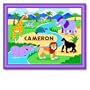 Olive Kids Wild Animals Personalized Large Framed Art- Purple Frame