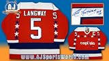 ROD LANGWAY Washington Capitals SIGNED Hockey JERSEY