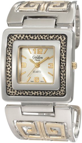Golden Classic Women's 2142_TT Grecian Goddess Bold Greek Two Tone Watch