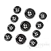 Set of 11 Luxurious Black Genuine Horn Suit Buttons