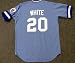FRANK WHITE Kansas City Royals 1985 Majestic Cooperstown Throwback Baseball Jersey, XL