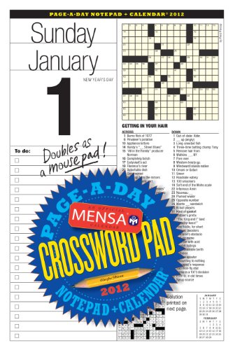Mensa Crossword Page-a-Day and 2012 Calendar