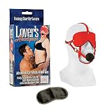 California Exotics / Swedish Erotica Lover's Headgear Advanced Eye Mask with Ball Gag Red Adult Sex Toy Kit