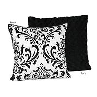 Black and White Isabella Decorative Accent Throw Pillow by Sweet Jojo Designs