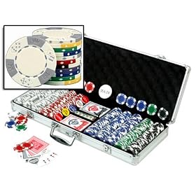 Choose Your Favorite Chip Style: Premium Set of 500 Clay Composite 11.5 or 14 gram Poker Chips w/Case, Cards, & 6 Dealer Buttons