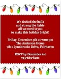 Christmas Lights Holiday Party Invitation 5x7 - Set of 20