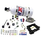 Nitrous Express 40081-12 50-200 HP Q-Jet/Holley Spreadbore Hitman Plus Nitrous Plate with 12 lbs. Composite Bottle
