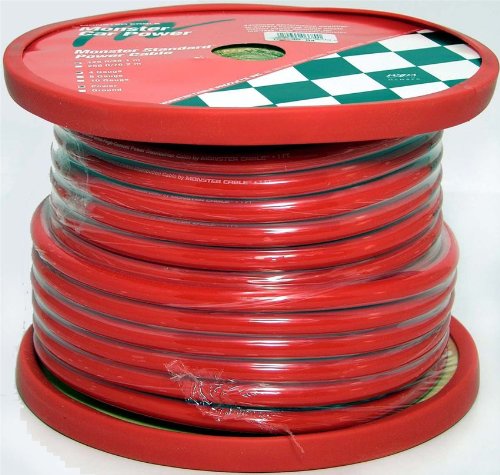 BRAND NEW MONSTER CABLE 20 FEET OF 4 GAUGE POWER WIRE -- TOP OF THE LINE QUALITY -- OXYGEN FREE -- EXTREMELY THICK WIRE!!