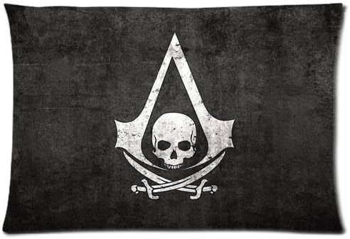 Assassin Creed IV Black Flag Game Logo Pandora Design Custom Zippered Pillow Case 20x30 (one side print)