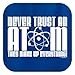 Never Trust an Atom They Make Up Everything T-Shirt Small Royal