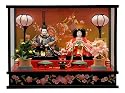 【価格.com 数量限定第1位MVP記念品】久月 雛人形 平飾り 親王飾り ケース飾り よろこび雛 オルゴール付 h243-k-4-38 【人形の久月×人形屋ホンポコラボモデル】