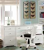 Oxford Executive Desk, 30.5Hx63W, WHITE