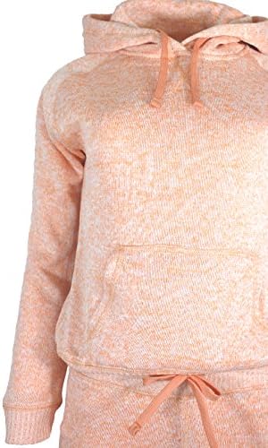 Illibox Hooded Heathered Woven Active 2pc Sweatsuit (LARGE, CORAL)
