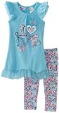Young Hearts Toddler Girls Lace Printed Jersey with Printed Lace Legging Set