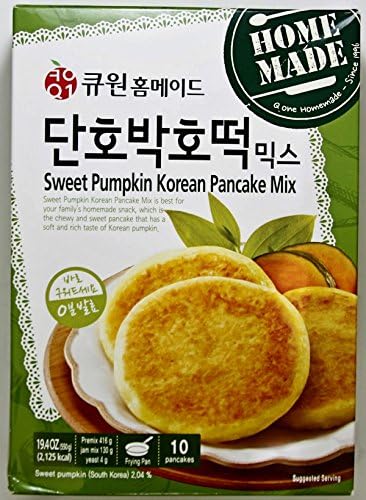 Q1 Homemade HO-TTEOK Korean Stuffed Pancake Mix Pumpkin Flavor 550g (큐원 홈메이드 단호박 호떡믹스)