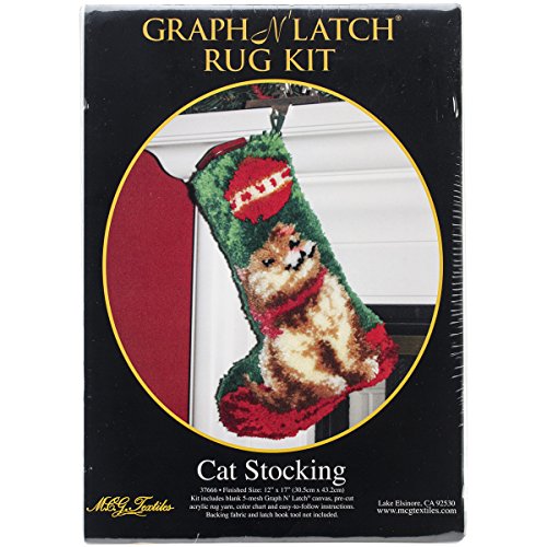 MCG Textiles Kitty Cat Stocking Latch Hook Kit