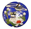 Chinese cloisonne peace pendant / amulet with dove bird design, white background