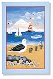 Zoom Produkt-Bild: ULSTER WEAVERS 000SGL SEAGULL LINEN TEA TOWEL Nordsee Strand Leuchtturm Maritim Nautisch Meer Ozean GESCHIRRTUCH HANDTUCH LEINEN
