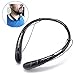 Bluetooth Headset Vproof Wireless Neckband Headphones with Noise Isolating Stereo In-ear Sports Bluetooth Earbuds with Mic And Volume Control for Apple, Smartphone & Bluetooth Device (Black)