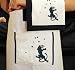 Sin in Linen Vintage Embroidered Panther Kitchen Towel