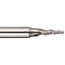 Niagara Cutter TCAM330 Miniature Carbide End Mill, Uncoated (Bright), 3 Flutes, 5 Degree Taper End